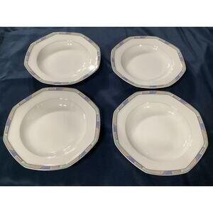 Christopher Stuart SOUTHWEST Octagonal Soup Bowls Set Of 4